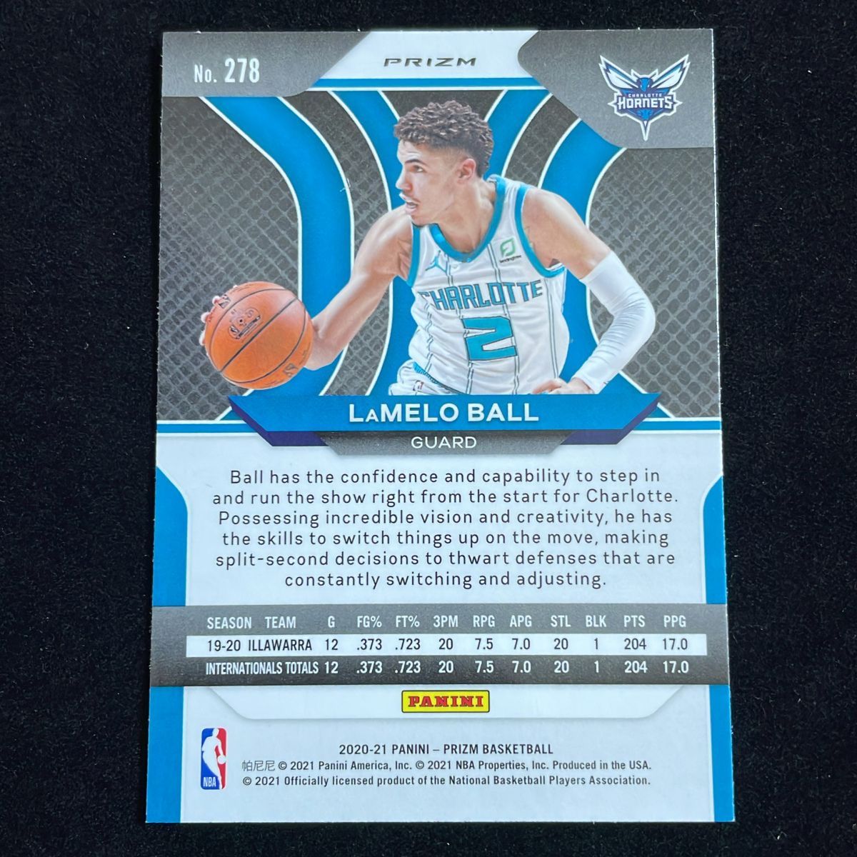 ラメロボール！NBAカード 2020-21 PANINI RC ラメロ LaMelo Ball ラメロ・ボール Panini Prizm 2020-21 Silver RC ルーキー