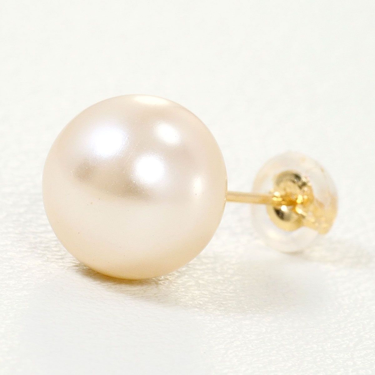 K18YG ピアス(片耳) パール（真珠） 総重量約0.6g レディース
