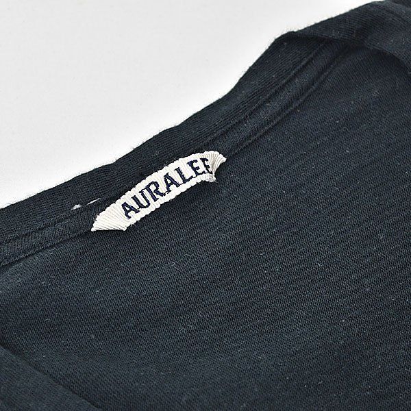 AURALEE  VネックTシャツ オーラリー Vネック Tシャツ 1 ブラック AURALEE｜23k2414 - メルカリ