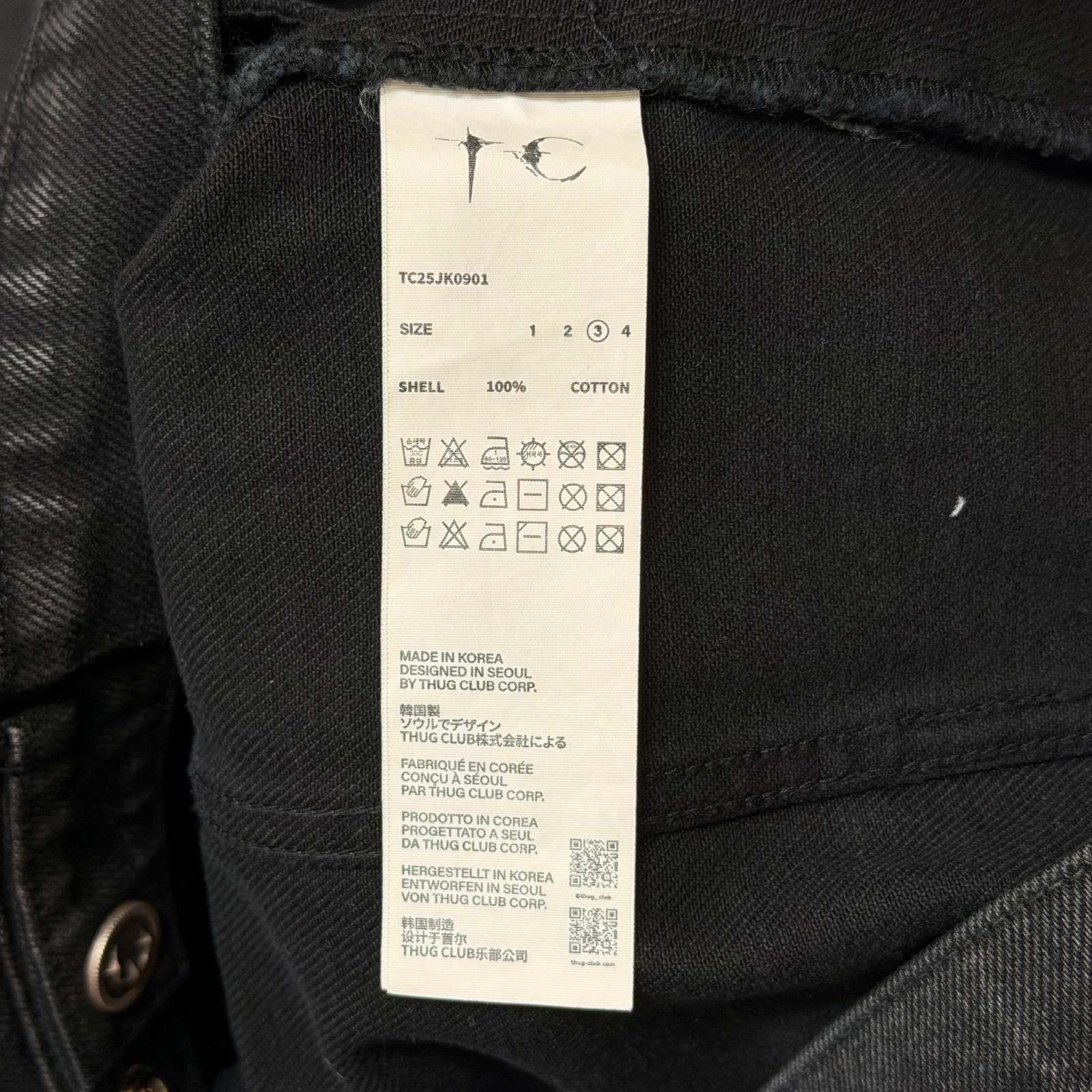 未使用 THUG CLUB Leave a Trace Denim Jacket リーブアトランスデニム 