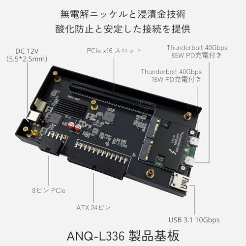 anq-l336 ミニegpuエンクロージャー ANQ-L336 ミニeGPUエンクロージャー｜Thunderbolt 3/4・USB4接続 最大