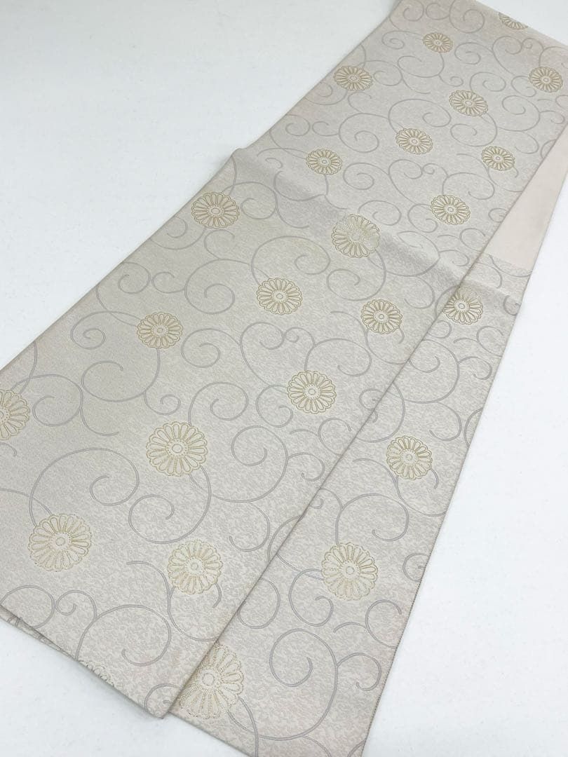 本場筑前博多織 協和織工場 袋帯 紹紦 菊華撰 正絹 六通 D594 - メルカリ