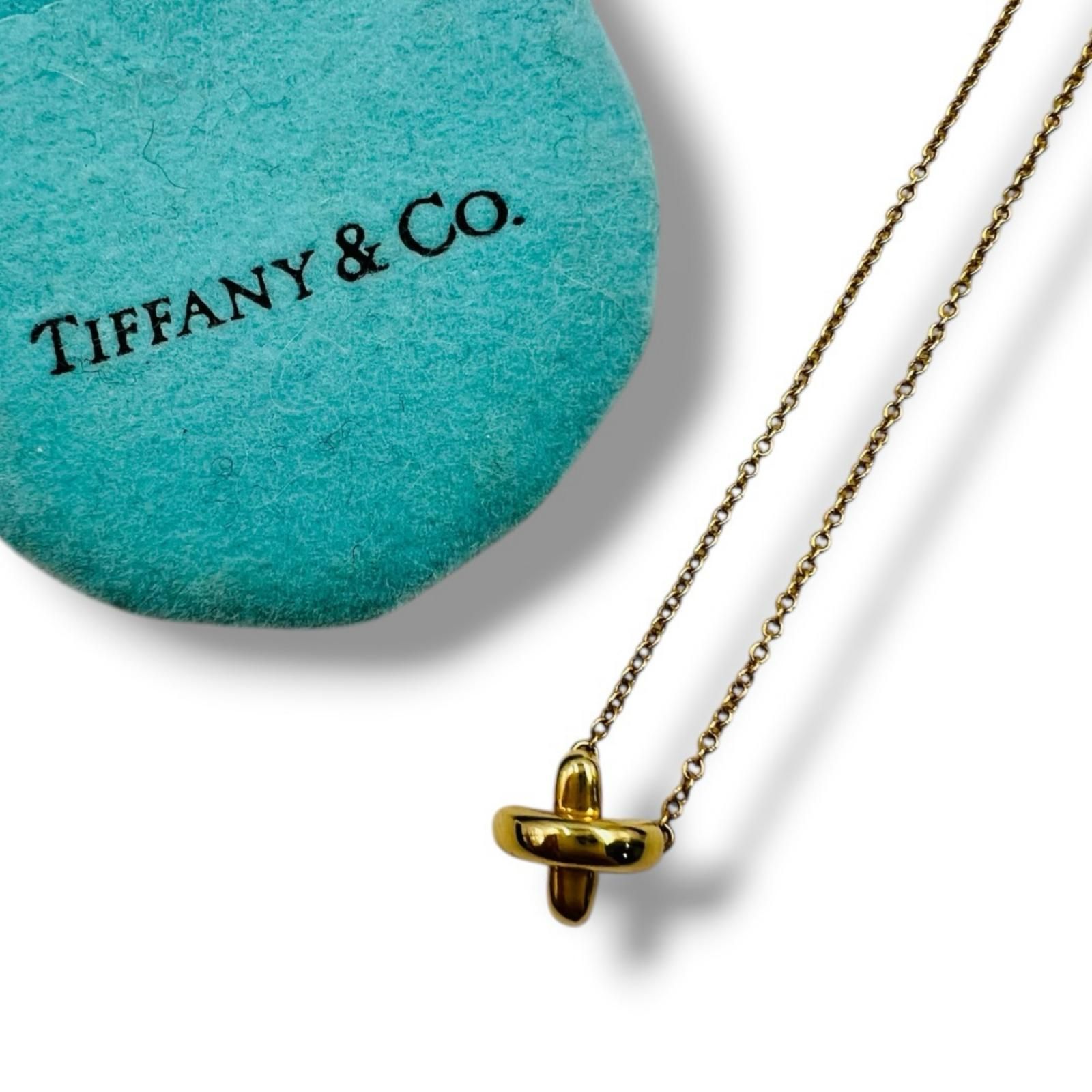 Tiffany & Co. ペンダントネックレス ティファニー クロスステッチネックレス ペンダント K18ゴールド