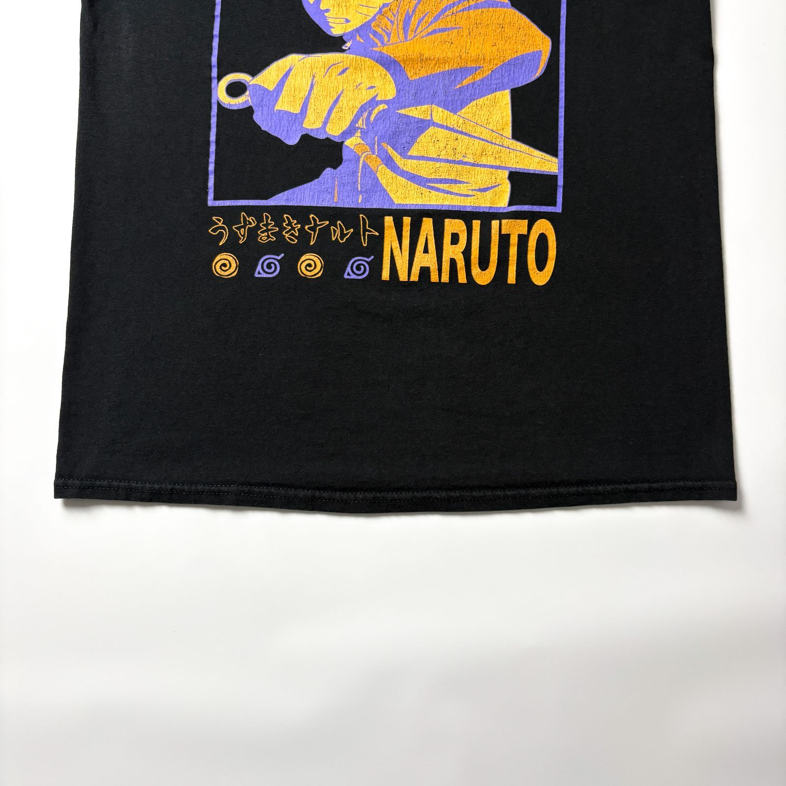 NARUTO ナルト アニメTシャツ M 黒 ブラック 九尾の狐 nine tails 岸本 