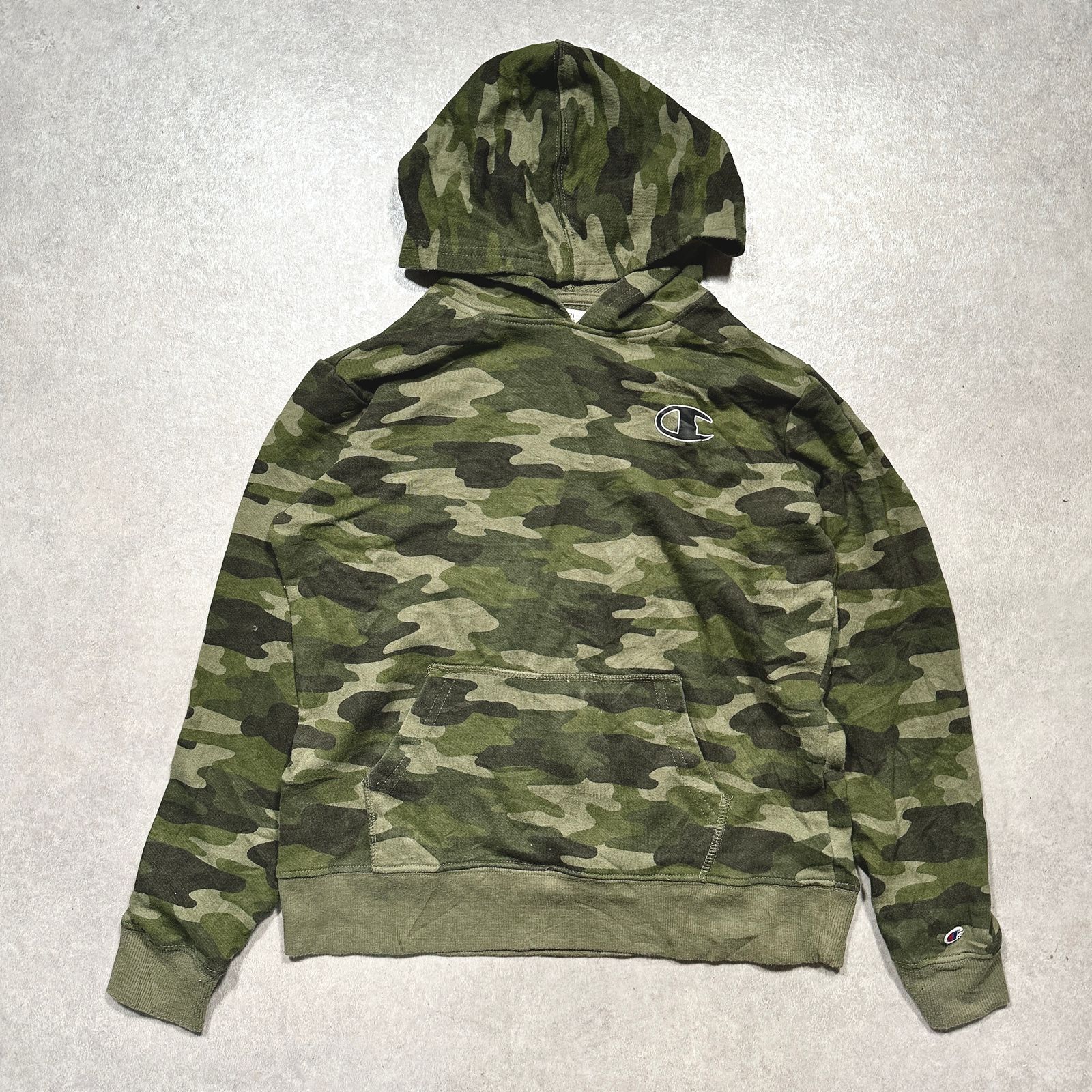 Champion メンズ スウェット カモフラ柄 迷彩 コットン混 クルーネック 