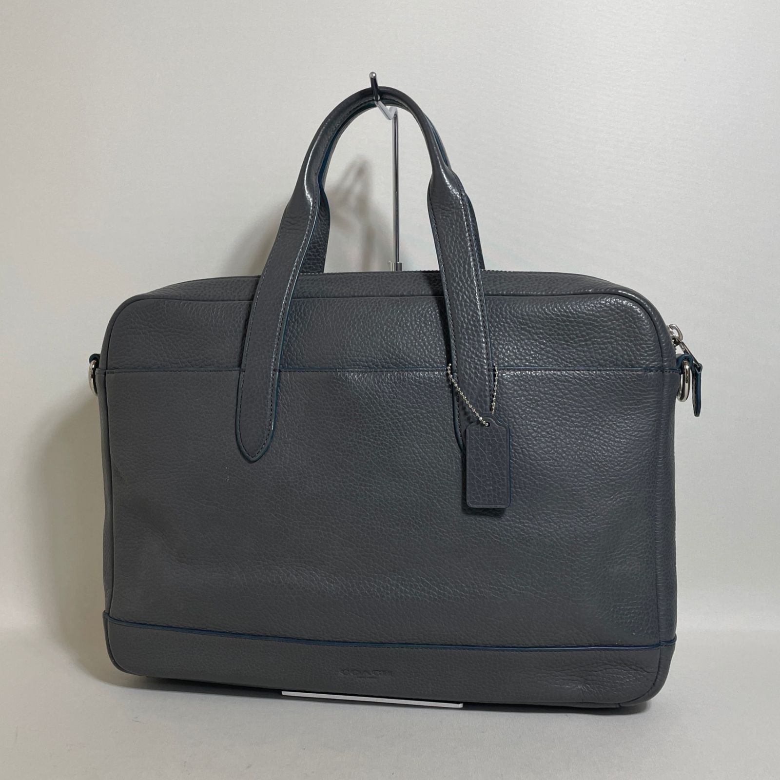 【美品】COACH コーチ レザー 2WAY ビジネスバッグ グレー A4収納 COACH（コーチ） バッグ メンズ ビジネスバッグ 2WAYブリーフケース A4