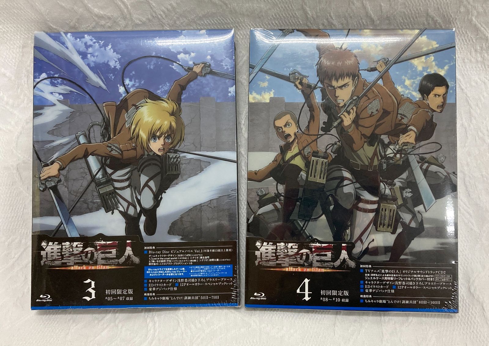 〇進撃の巨人 season1 blu-ray 初回限定版 全9巻 セット (うち3巻未 
