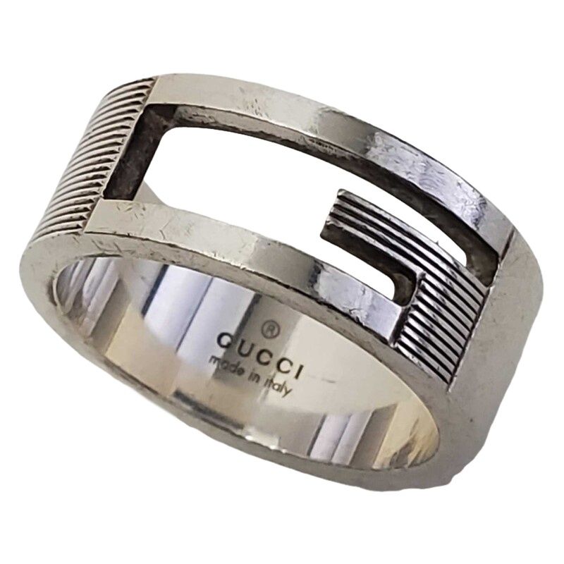 GUCCI リング サイズ15 GUCCI グッチ リング ブランデッドG ワイドリング SV925 サイズ15