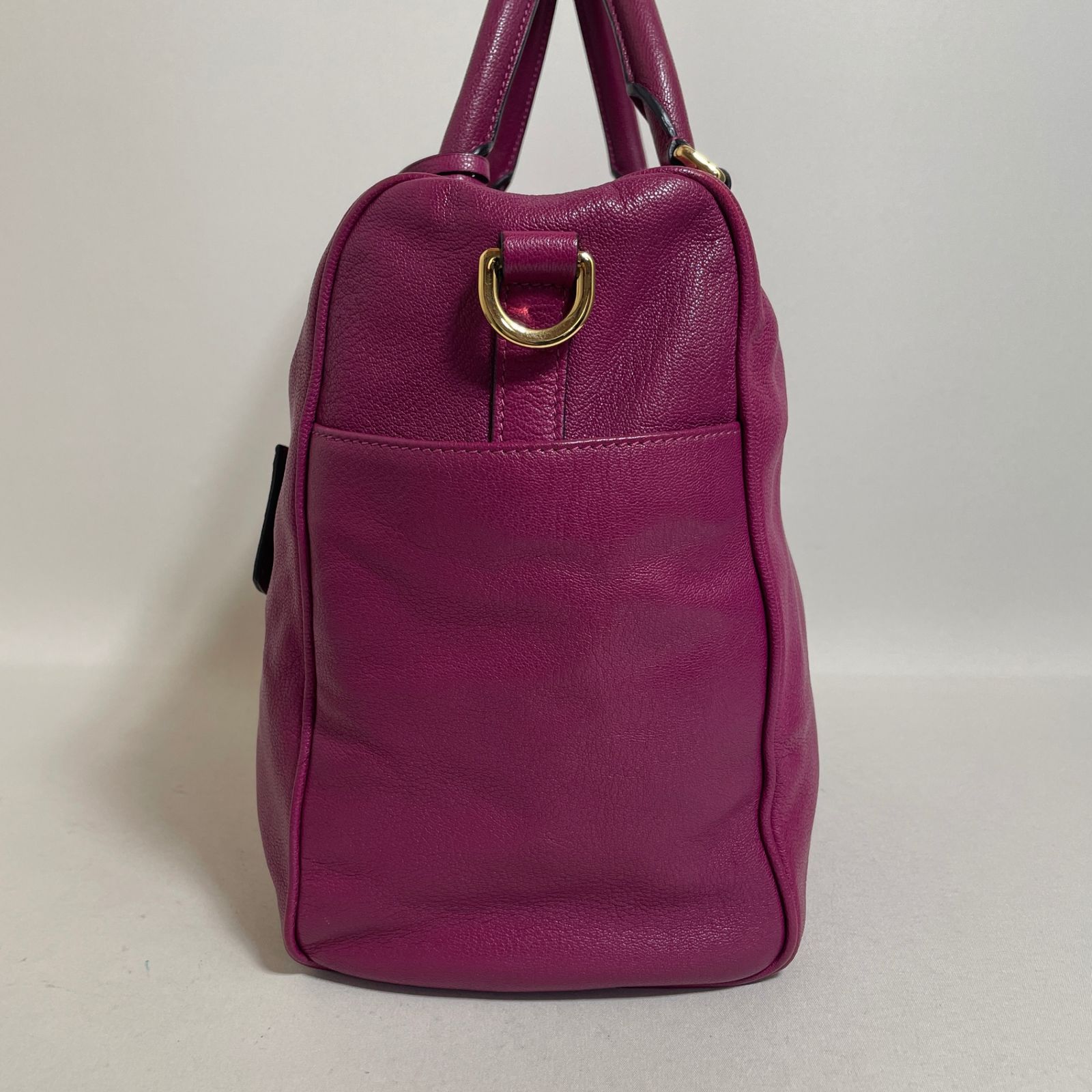 2604-49｜美品｜ロエベ アメ 2WAYバッグ レザー パープルピンク - メルカリ