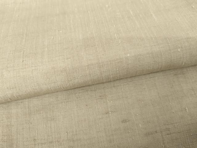 平和屋着物○本場結城紬 重要無形文化財 色無地 亜麻色 正絹 逸品