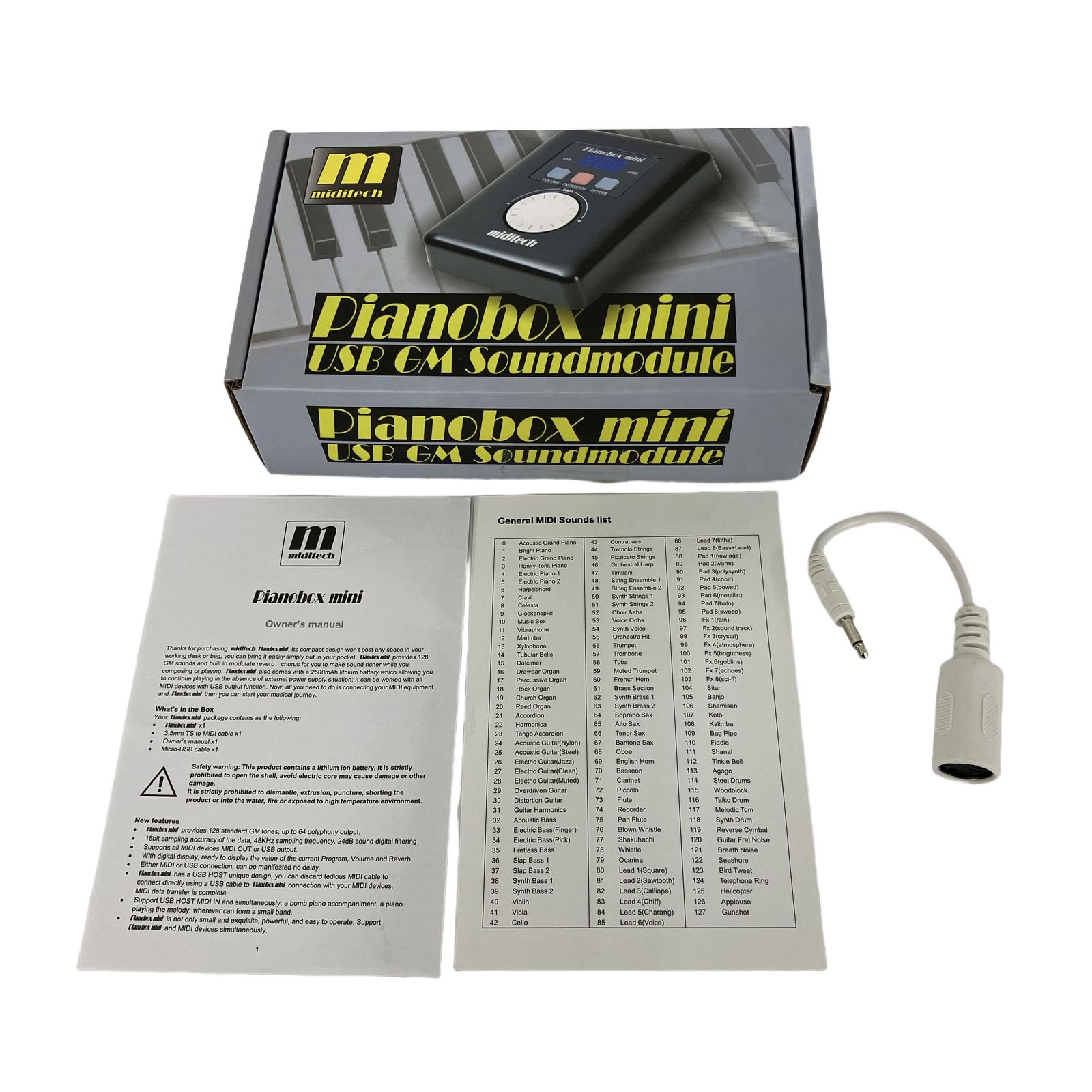 miditech Pianobox mini MIDI 音源モジュール 音響機材 Y11129491