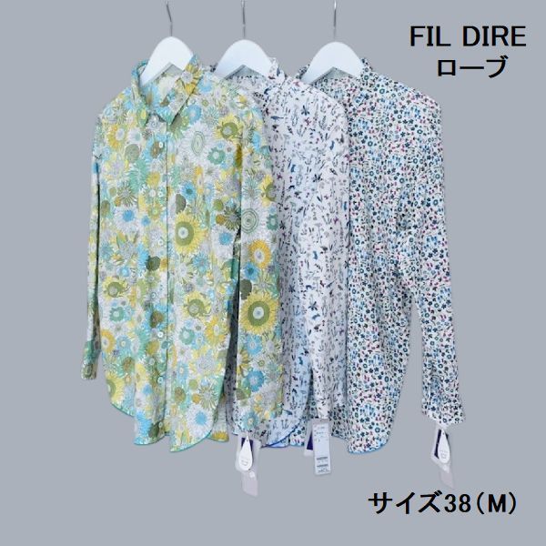 FIL DILE リバティシャツブラウス ローブ 長袖 長袖シャツ リバティ 
