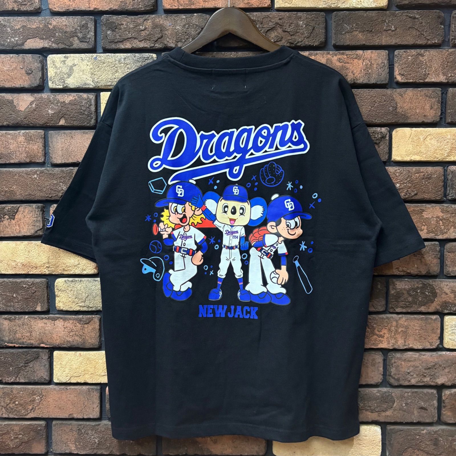 ホ*ヤ様 【中古・ノック球】ニューオフィシャル　NEW OFFICIAL 130 NEW JACK/ニュージャック】ドラゴンズ 限定コラボ 半袖Tシャツ 中日