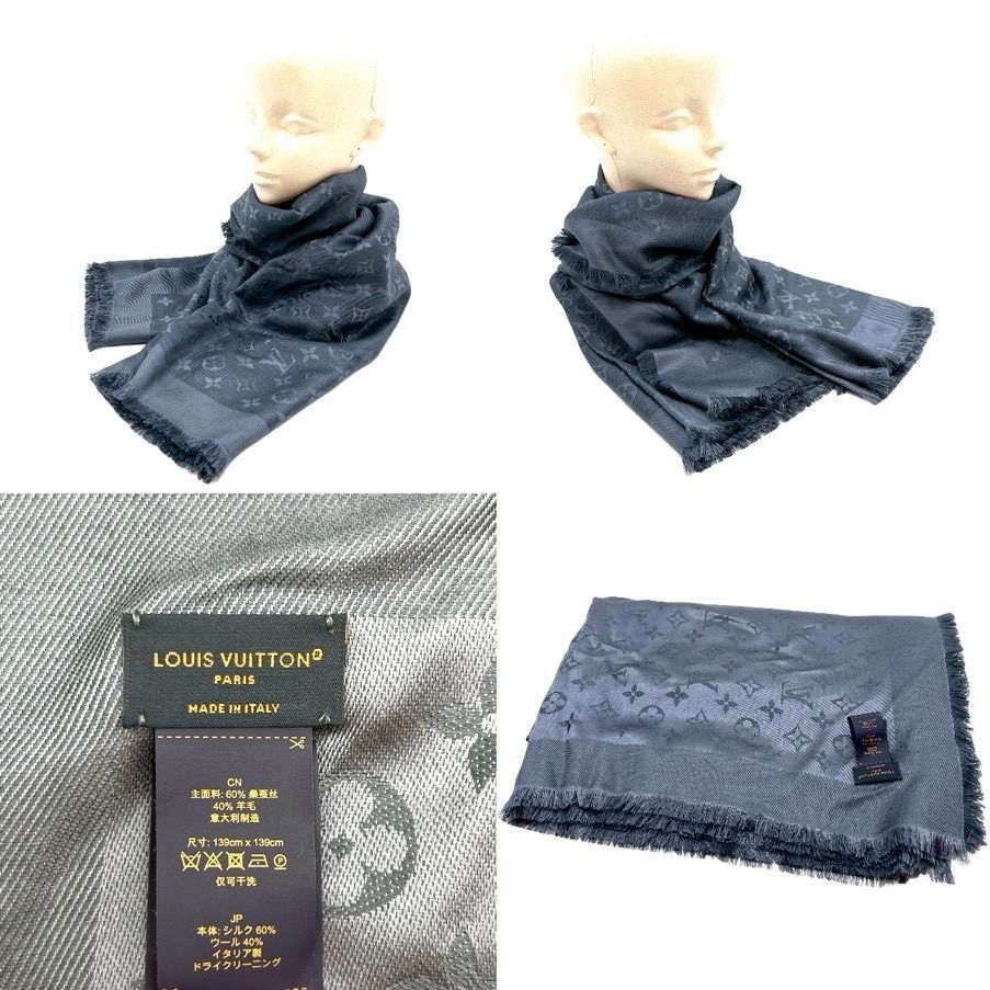 LOUIS VUITTON ルイヴィトン ショール モノグラム シャイン 大判