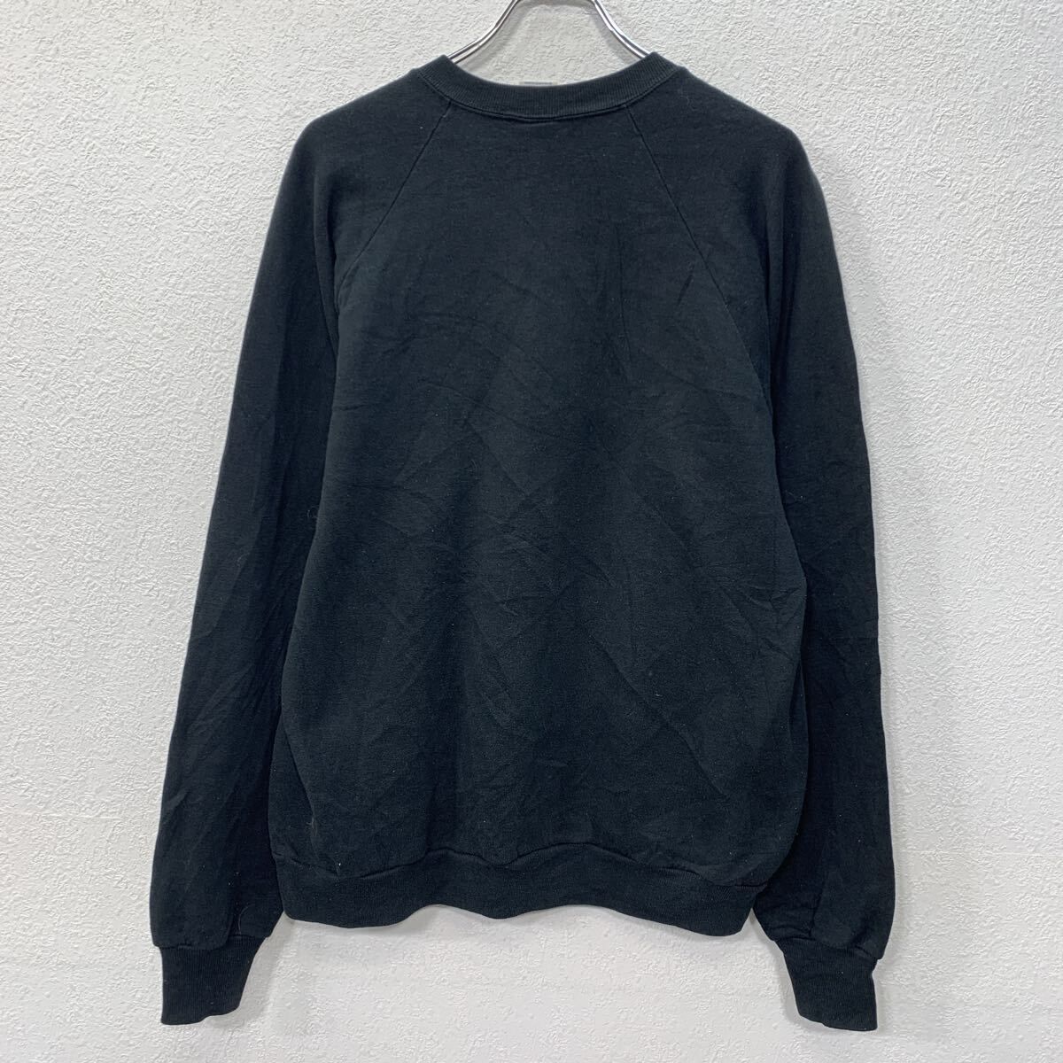 80～90s USA製 JERZEES プリントスウェット トレーナー XXL ブラック 