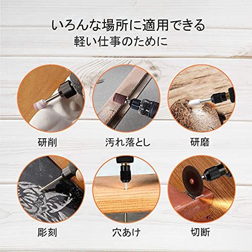ご購入者様決定[未使用]コードレス ミニルーター 彫刻 研磨 穴あけ汚れサビ落としツールセット HOTOコードレスミニルーター【付属品34点】DIY 工具セット 電動工具