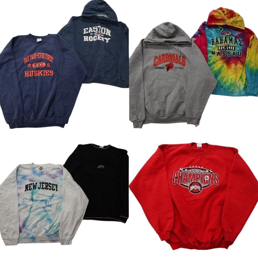 ◆古着まとめ売り・卸■デザインスウェット14枚セット★L・XL～ 古着卸 まとめ売り チャンピオン Tシャツ 14枚セット ( メンズ L/XL