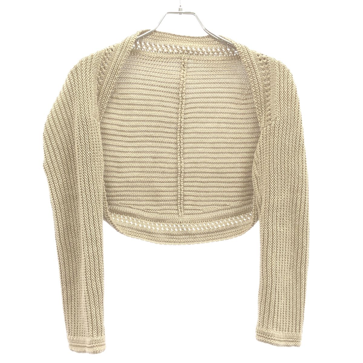 FOXEY フォクシー Vacation Bolero リネンニット ボレロカーディガン 40834-KSJ0A412H ベージュ F FOXEY（フォクシー） 美品 Vacation Bolero リネン ニット ボレロ