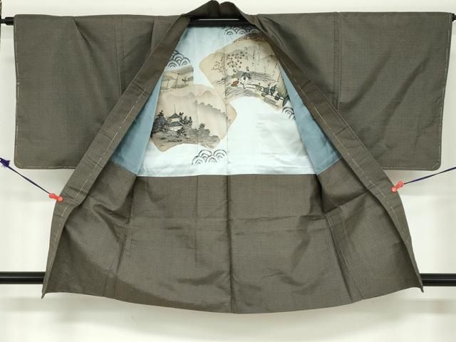 平和屋着物●男性　本場大島紬　アンサンブル　80亀甲　総詰め　正絹　逸品　未使用　DABD9247ud 平和屋着物○男性 本場大島紬 アンサンブル 80亀甲 総詰め 正絹 逸品