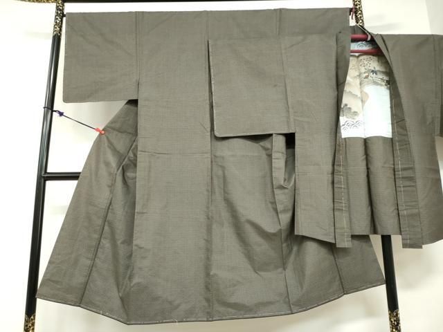 平和屋着物○男性 本場大島紬 アンサンブル 80亀甲 総詰め 正絹 逸品