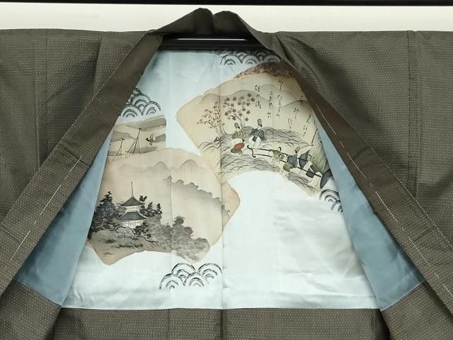 平和屋着物●男性　本場大島紬　アンサンブル　80亀甲　総詰め　正絹　逸品　未使用　DABD9247ud 平和屋着物○男性 本場大島紬 アンサンブル 80亀甲 総詰め 正絹 逸品