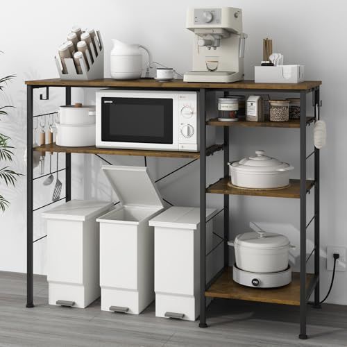 彡新品彡MoonMeguriゴミ箱上収納キッチンベイカーラック 食器棚 レンジ台 MoonMeguriゴミ箱上収納キッチンベイカーラック 幅120奥行き40高さ97