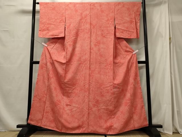 平和屋着物●江戸小紋　万筋　赤茶色×小麦色　正絹　逸品　未使用　AABG6626cs 平和屋着物○江戸小紋 万筋 赤茶色×小麦色 正絹 逸品 未使用
