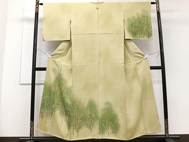 平和屋着物□訪問着 秋草文 逸品 op3524 平和屋着物○訪問着 友禅 作家
