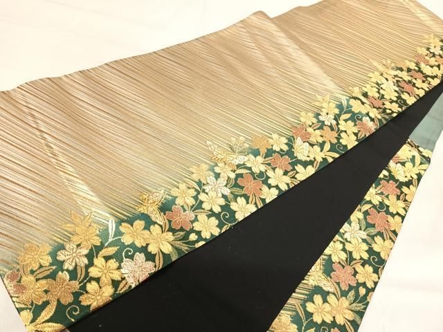 平和屋着物◎六通柄袋帯　花蝶文　金糸　正絹　逸品　AABI0877yx 平和屋着物◎六通柄袋帯 花蝶文 金糸 正絹 逸品 AABI0877yx - メルカリ