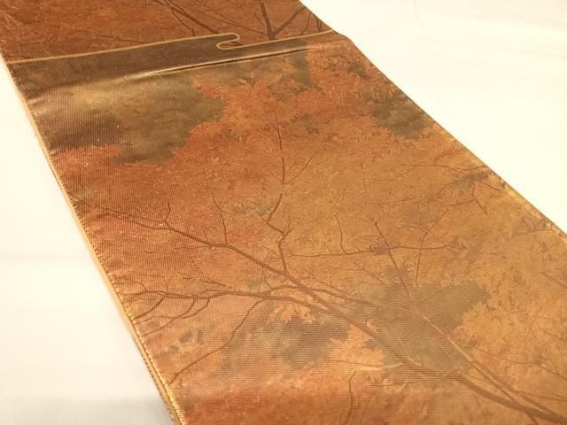 平和屋着物◎六通柄袋帯　枝葉文　金糸　正絹　逸品　AABI0906yx 平和屋着物◎六通柄袋帯 枝葉文 金糸 正絹 逸品 AABI0906yxの通販 by