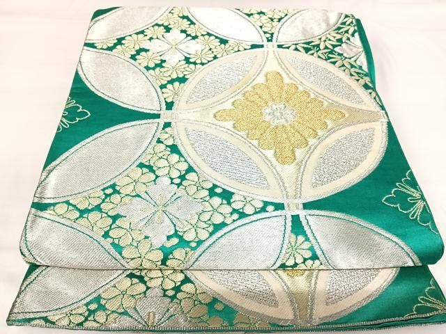 平和屋着物◎六通柄袋帯　七宝花文　金銀糸　正絹　逸品　AABI0907yx 平和屋着物◎六通柄袋帯 七宝花文 金銀糸 正絹 逸品 AABI0907yx - メルカリ