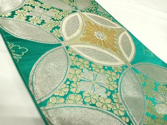 平和屋着物◎六通柄袋帯　七宝花文　金銀糸　正絹　逸品　AABI0907yx 平和屋着物◎六通柄袋帯 七宝花文 金銀糸 正絹 逸品 AABI0907yx - メルカリ