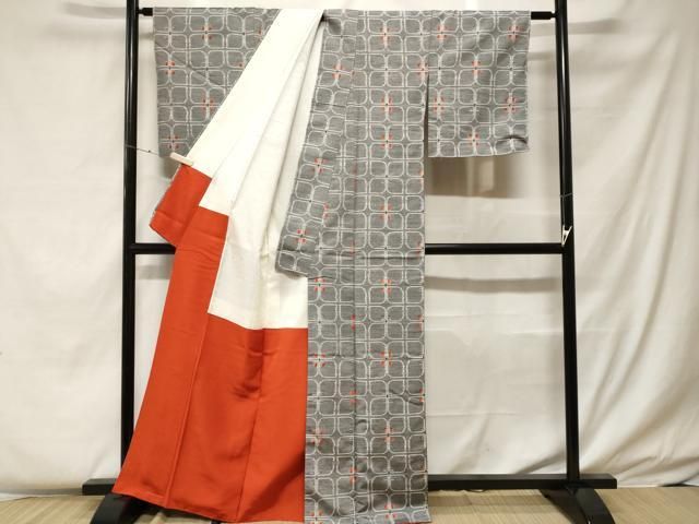 平和屋着物■上質な紬　花尽くし文　正絹　逸品　未使用　CABF4206ev 平和屋着物○上質な紬 ろうけつ染め 更紗花文 正絹 逸品 AAAY0103zg