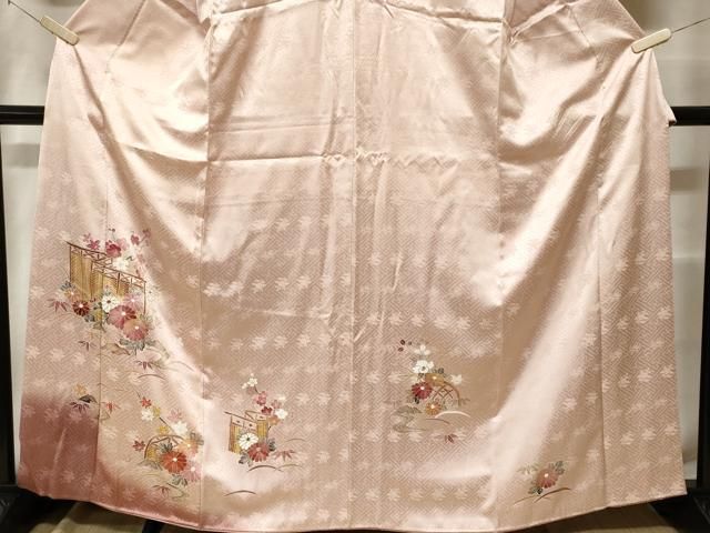 平和屋着物■訪問着　流水芝草花文　暈し染め　金彩　正絹　逸品　CABF4243ev 平和屋着物□訪問着 流水芝草花文 暈し染め 金彩 正絹 逸品 CABF4243ev