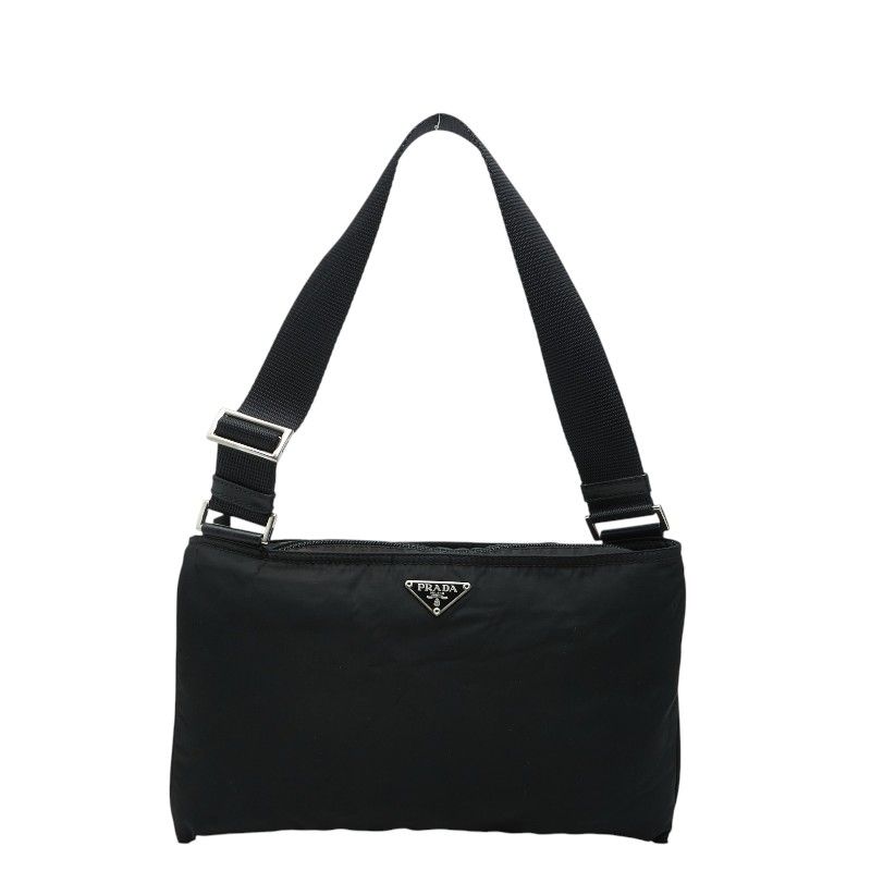 プラダ 三角ロゴプレート ワンショルダーバッグ ナイロン レディース PRADA 【1-0260508】 プラダ 三角ロゴプレート ワンショルダーバッグ ブラック ナイロン