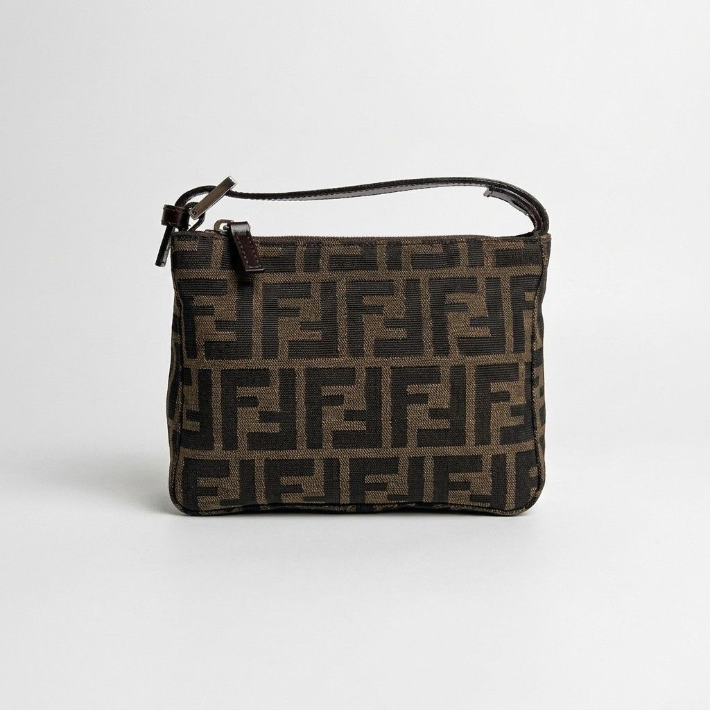 FENDI フェンディ ズッカ柄 ミニ ハンドバッグ アクセサリーポーチ 