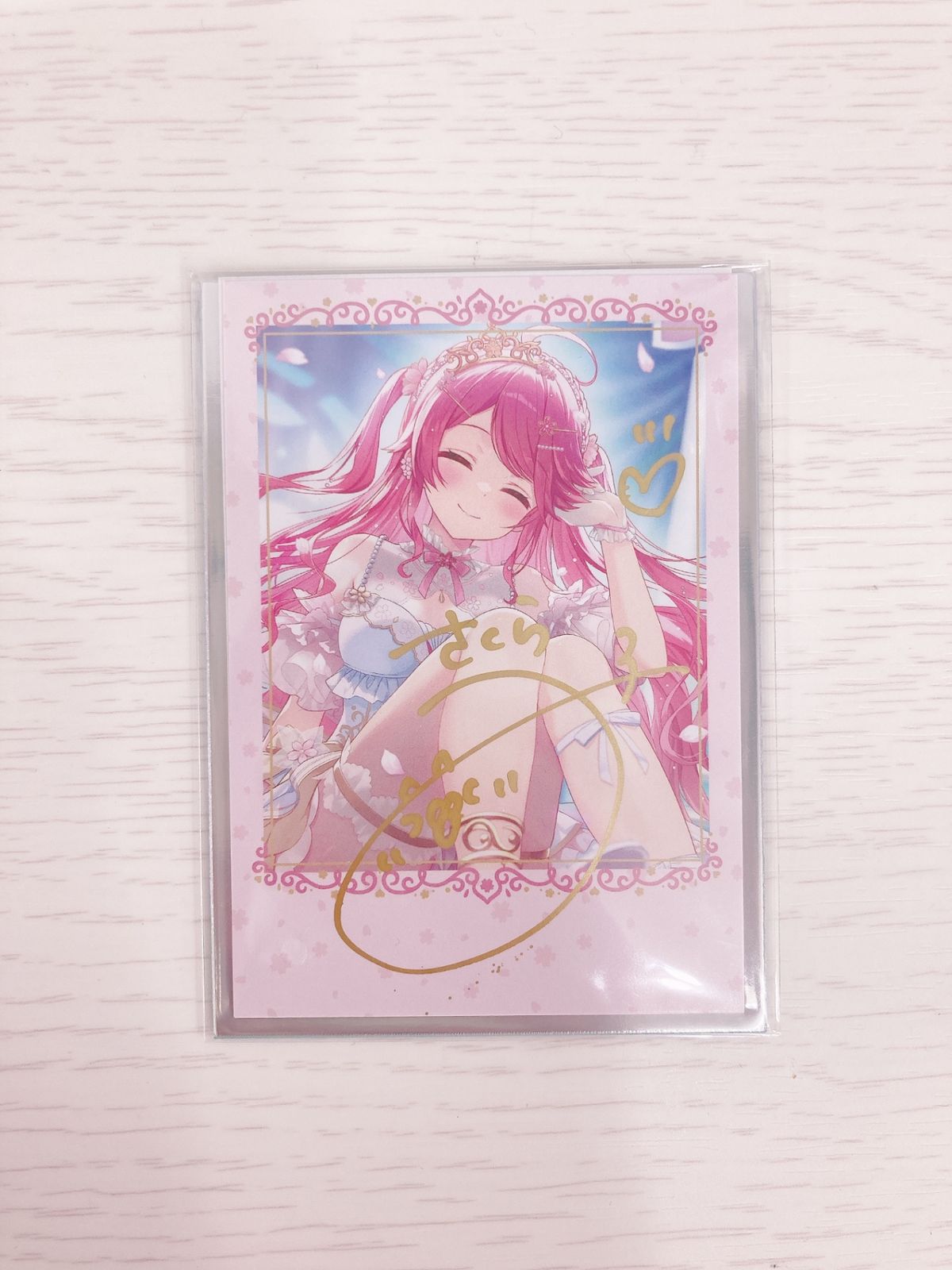 さくらみこ 直筆サイン入りおるだん描き下ろしチェキ風ブロマイド