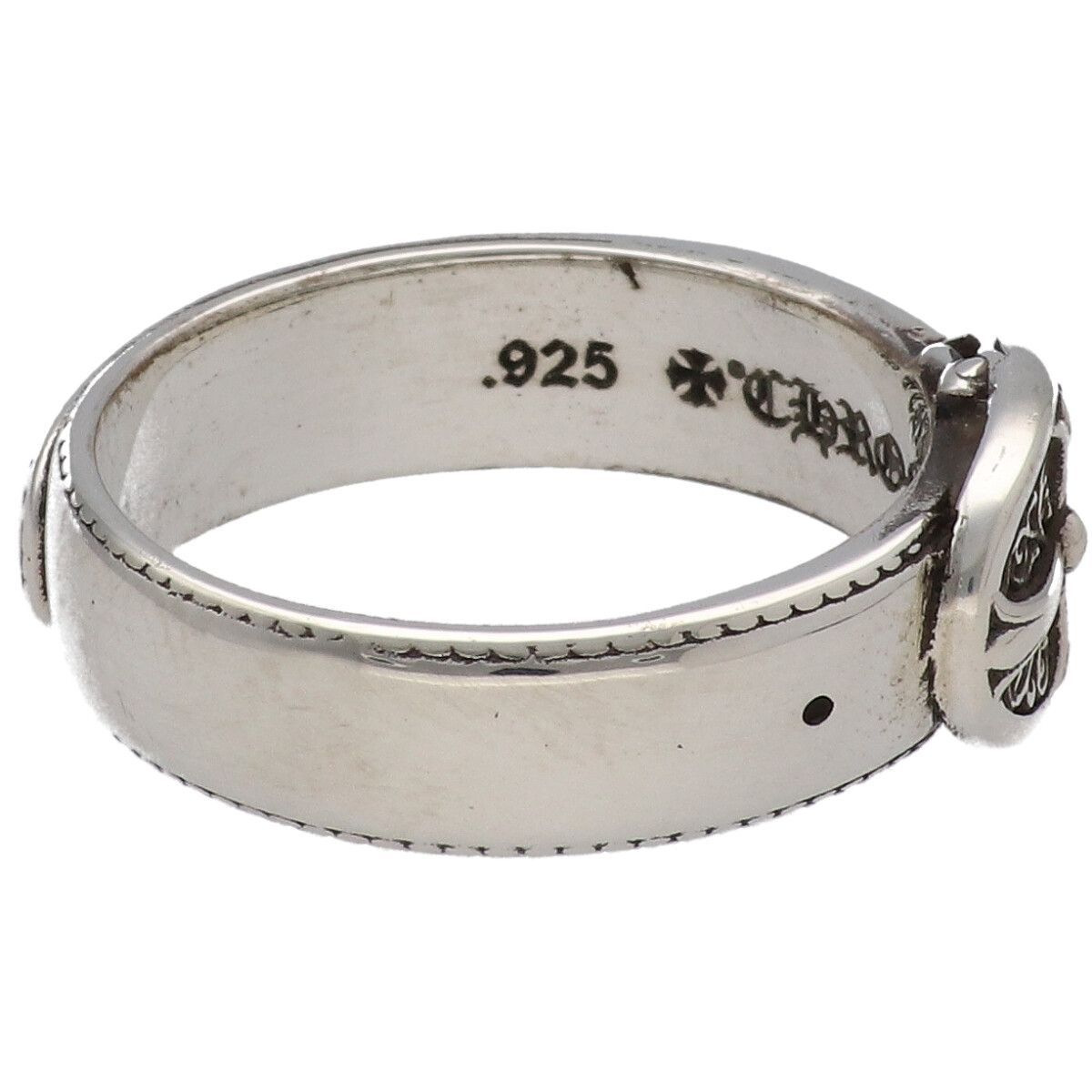 中古】 CHROME HEARTS クロムハーツ バックル オーバルクロス ベルト 