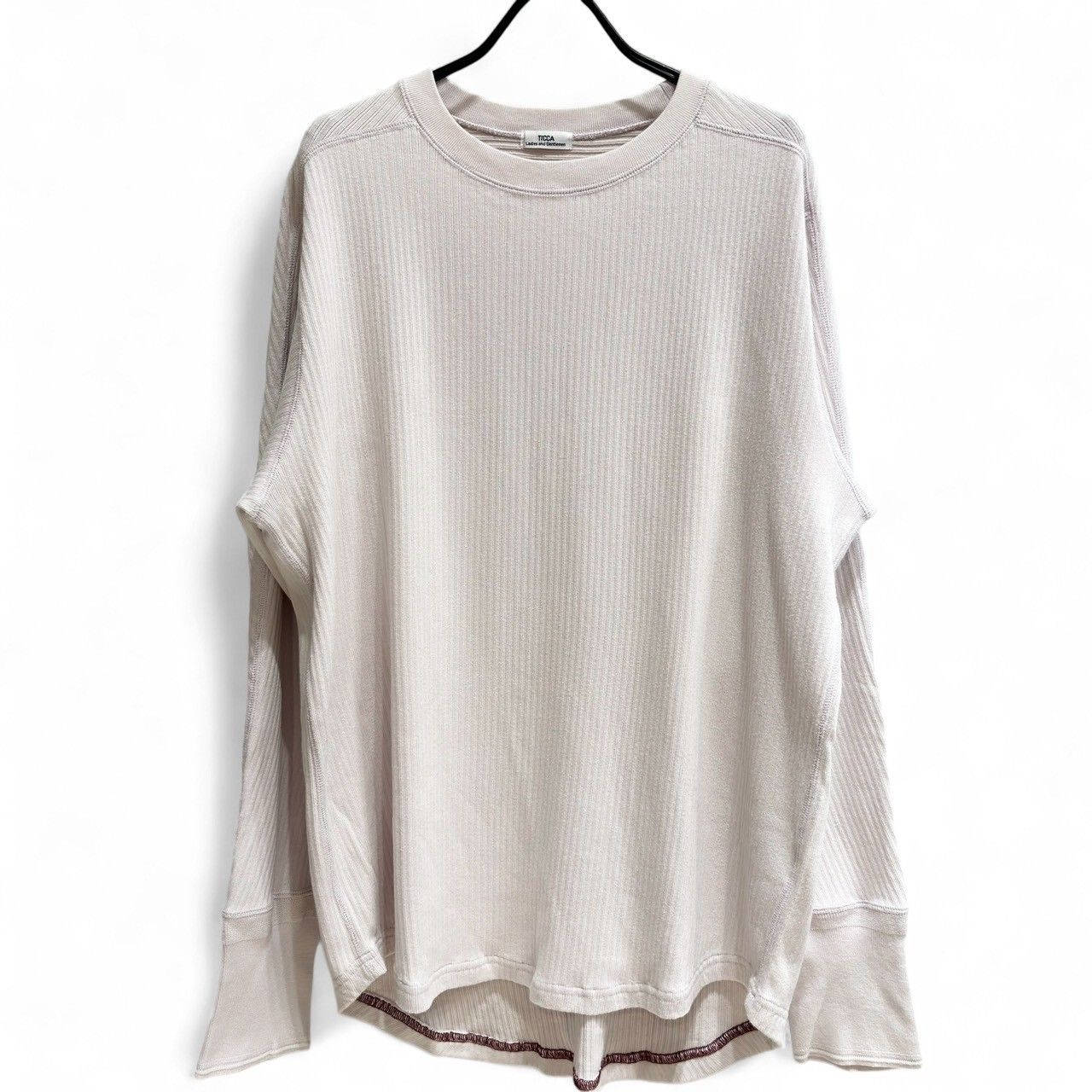TICCA (ティッカ) クルーネックロングTシャツ TBKS-232 ライトピンク 
