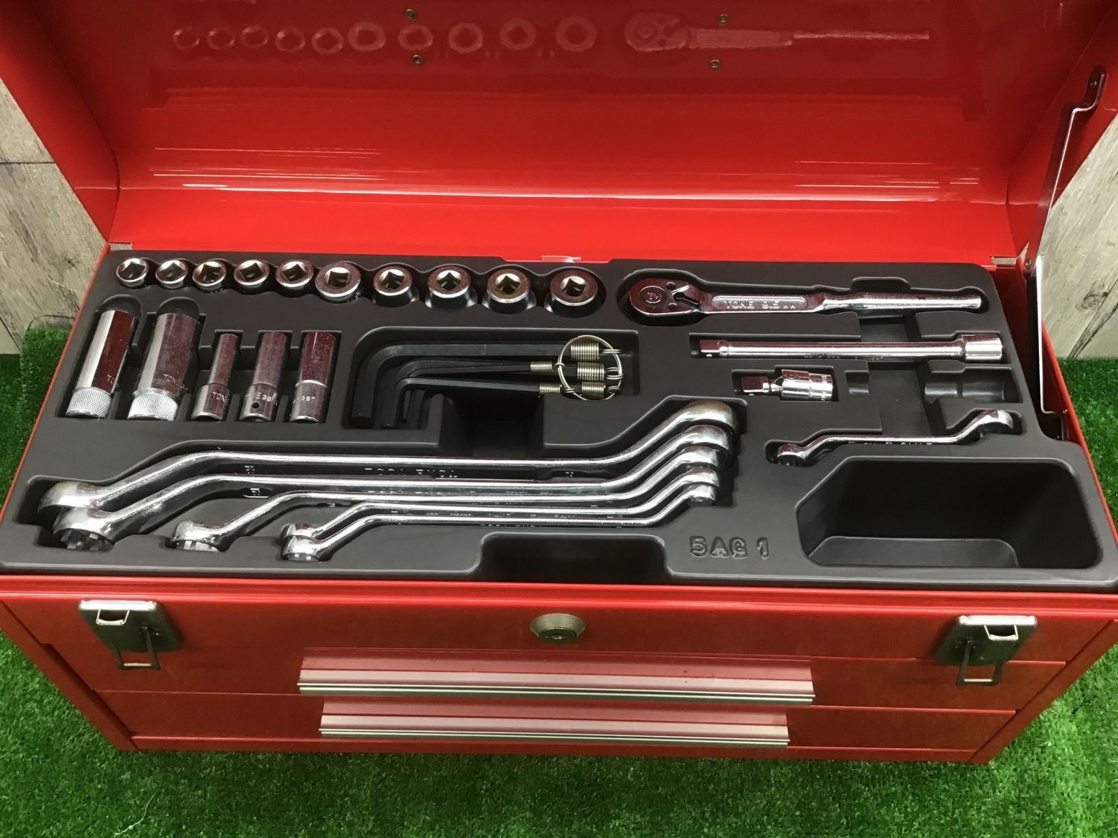 中古B品】TONE ツールセット AGシリーズ 52点セット 欠品アリ 鍵付き 