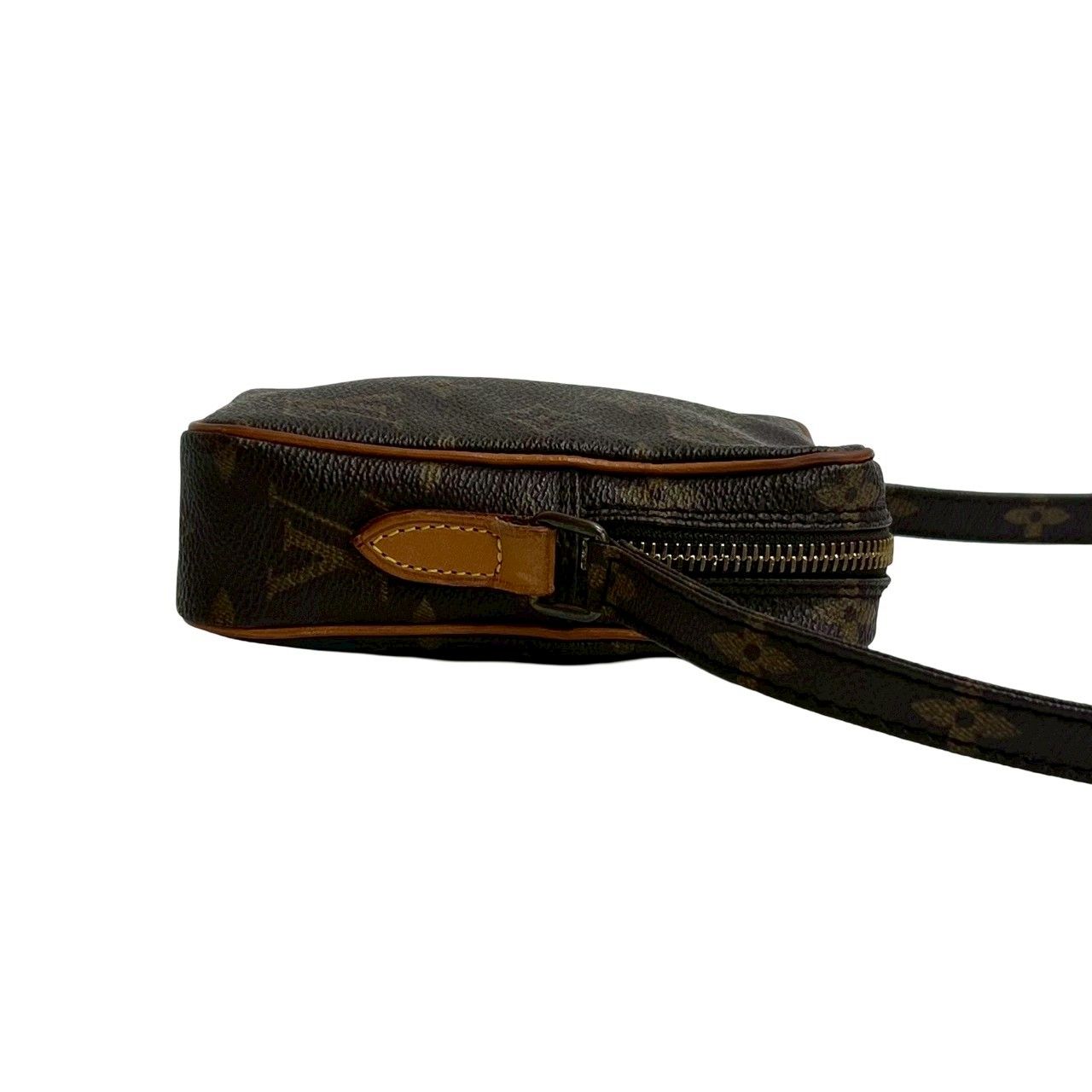 極 美品 LOUIS VUITTON ルイヴィトン ヴィンテージ ミニ ダヌーブ モノグラム レザー 本革 ショルダーバッグ ポシェット ブラウン 56631 極 美品 LOUIS VUITTON ルイヴィトン ヴィンテージ ミニ ダヌーブ
