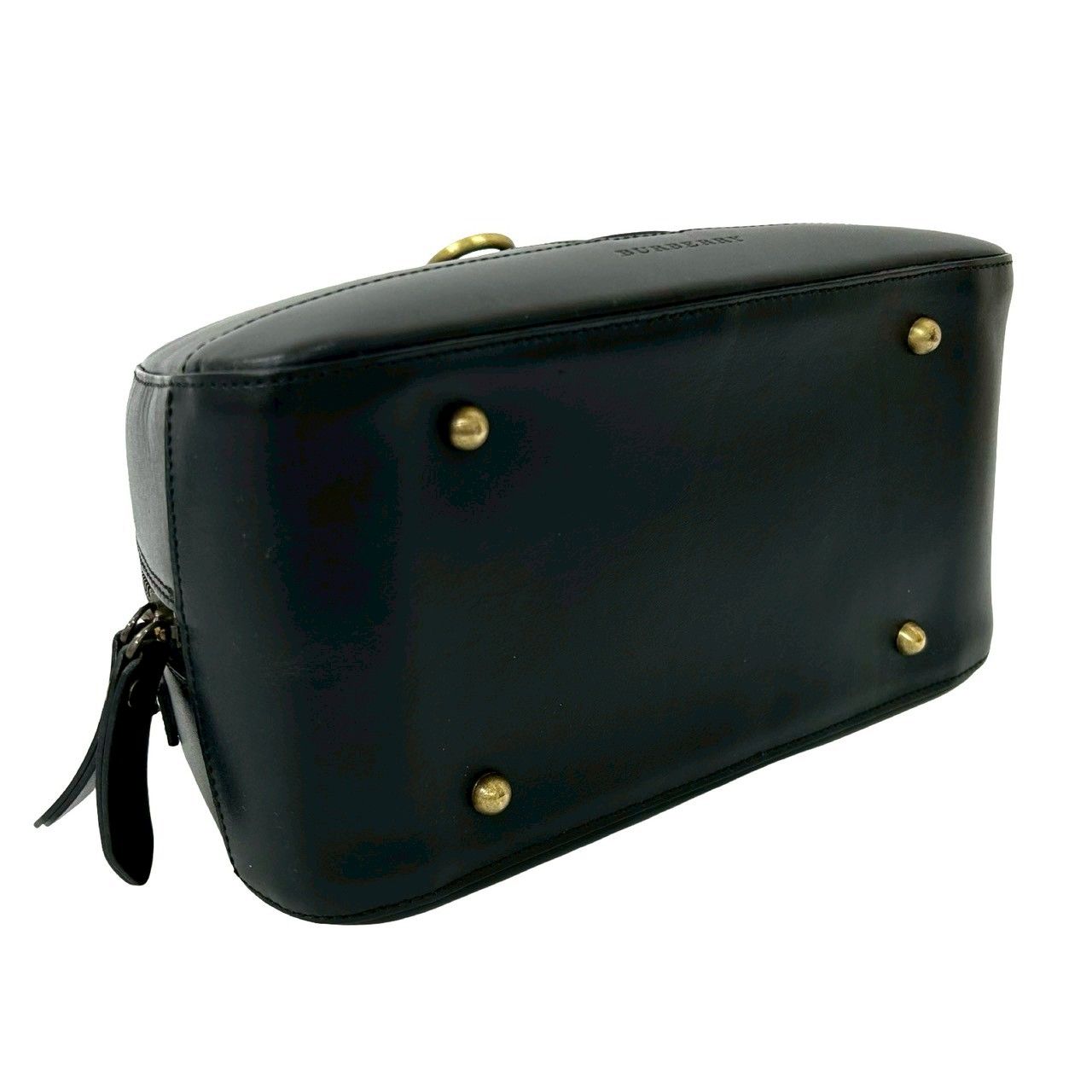 極 美品 希少品 BURBERRY バーバリー ロゴ 刻印 金具 レザー 本革 2way 