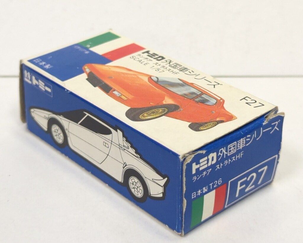 トミー トミカ青箱日本製 ランチアストラトスHF/赤/ボンネット溝付 F27
