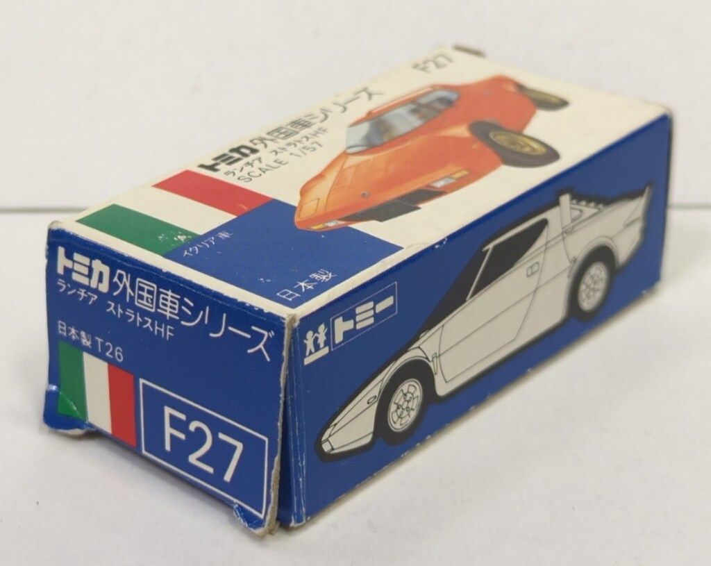 トミー トミカ青箱日本製 ランチアストラトスHF/赤/ボンネット溝付 F27