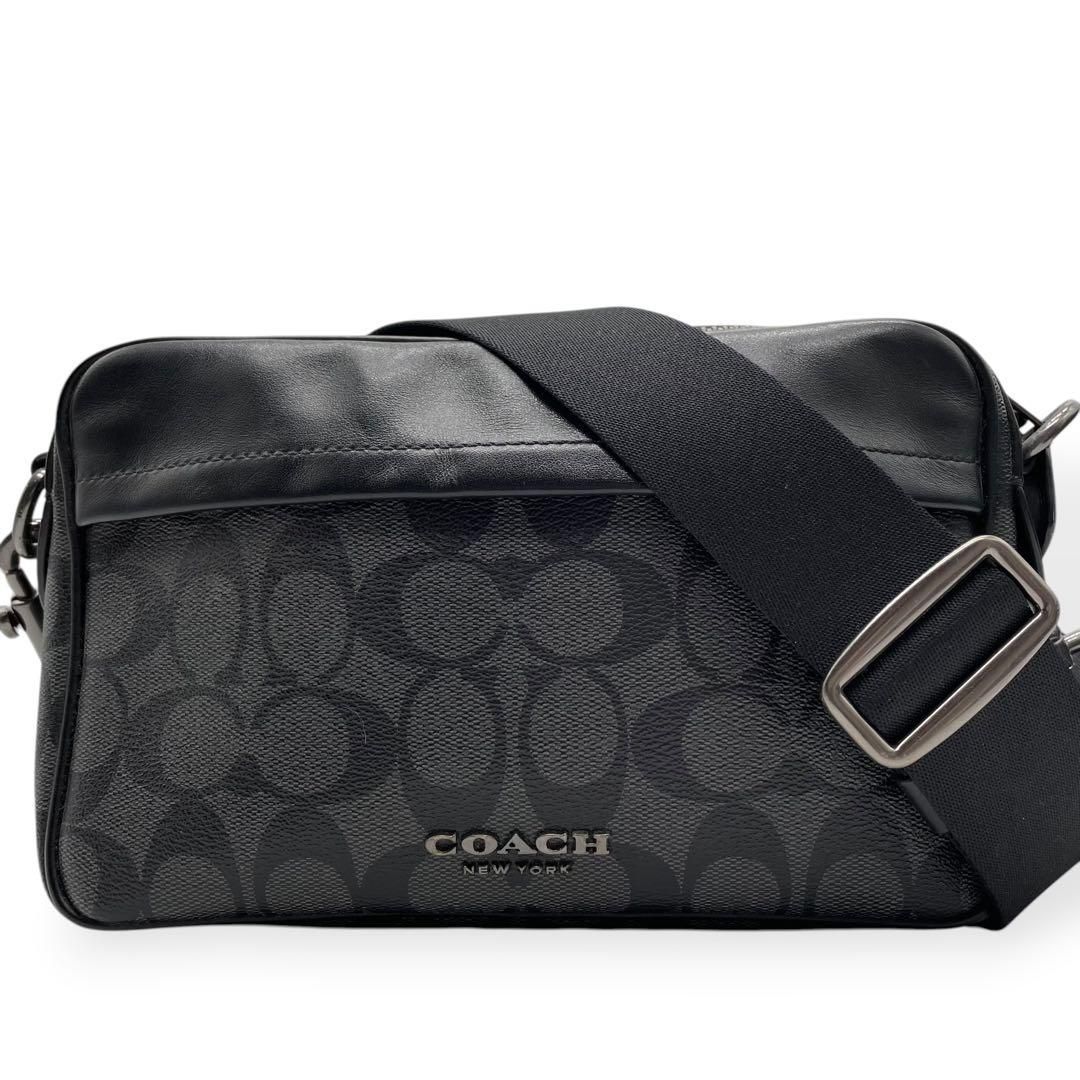 極美品 COACH コーチ F50715 グラハム シグネチャークロスボディー 