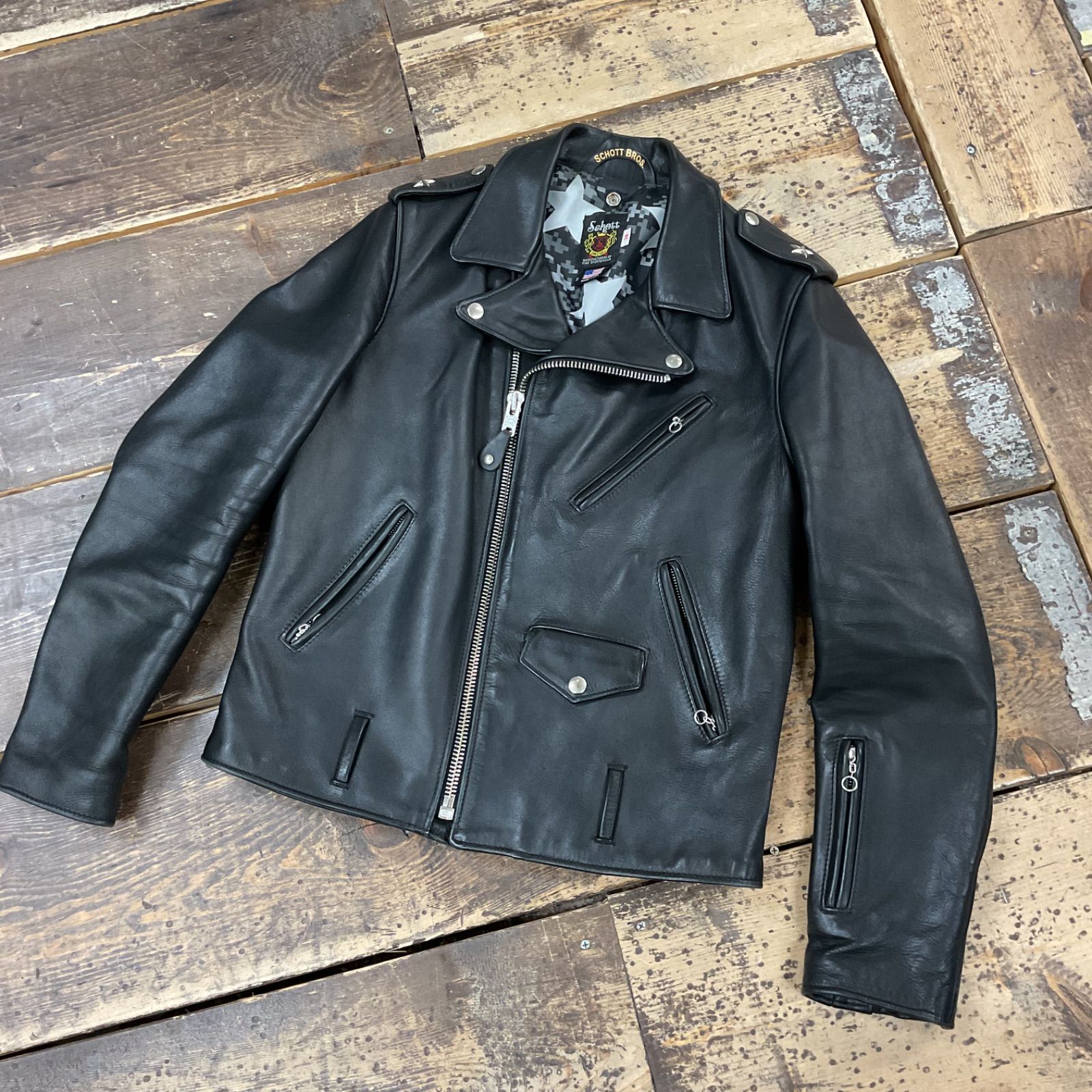 SOPHNET. x schott ワンスター ダブル レザー ライダース SCHOTT×SOPH 