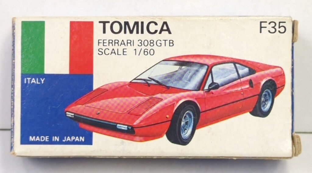 トミー トミカ青箱日本製 フェラーリ308GTB/赤 2F金ホイル F35-1-1