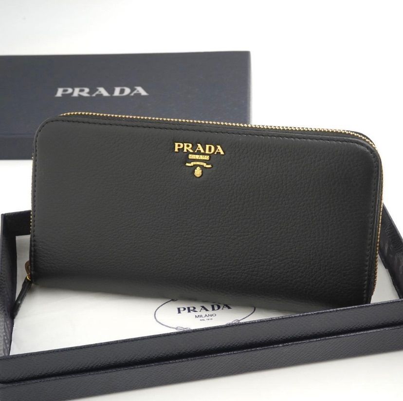 ✨新品未使用・箱付き✨ PRADA 長財布 ヴィッテロダイノ ラウンド