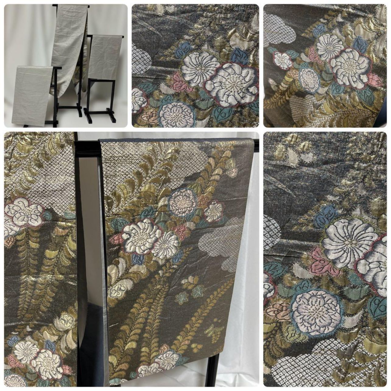 極上　作家物　辻が花　銀通し　正絹　訪問着　フルセット　裄72 トール　ゆったり 極上 作家物 辻が花 銀通し 正絹 訪問着 フルセット 裄72 トール