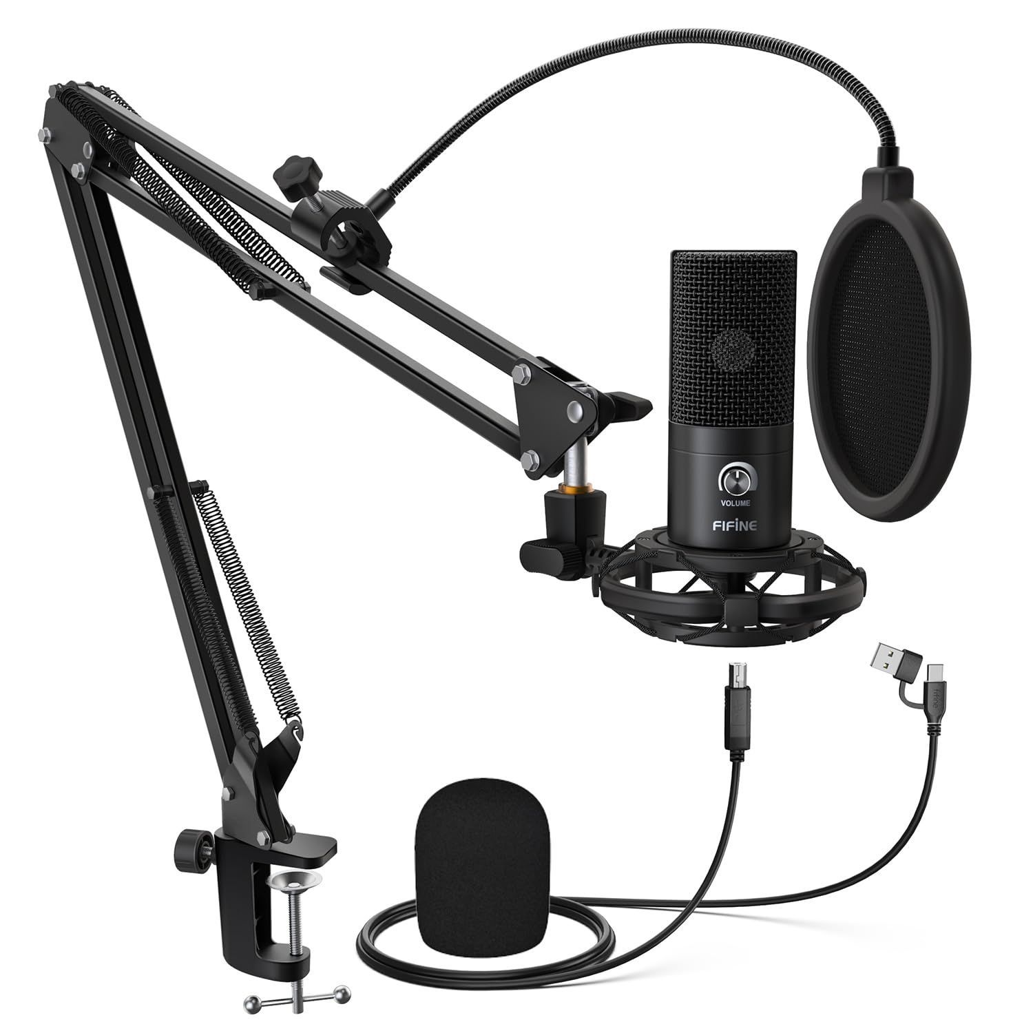 特価商品】FIFINE USBマイクセット コンデンサーマイク ゲーミング